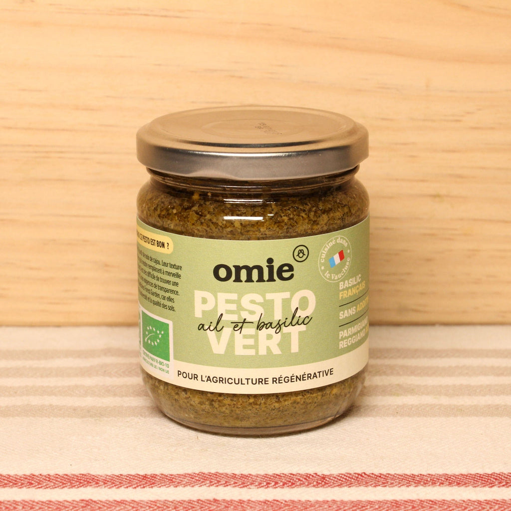 Pesto vert-basilic français Bio - 180g Omie vrac-zero-dechet-ecolo-montaudran