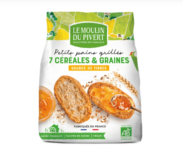 Petits pains grillés aux graines BIO - 225g Moulin du Pivert vrac-zero-dechet-ecolo-montaudran
