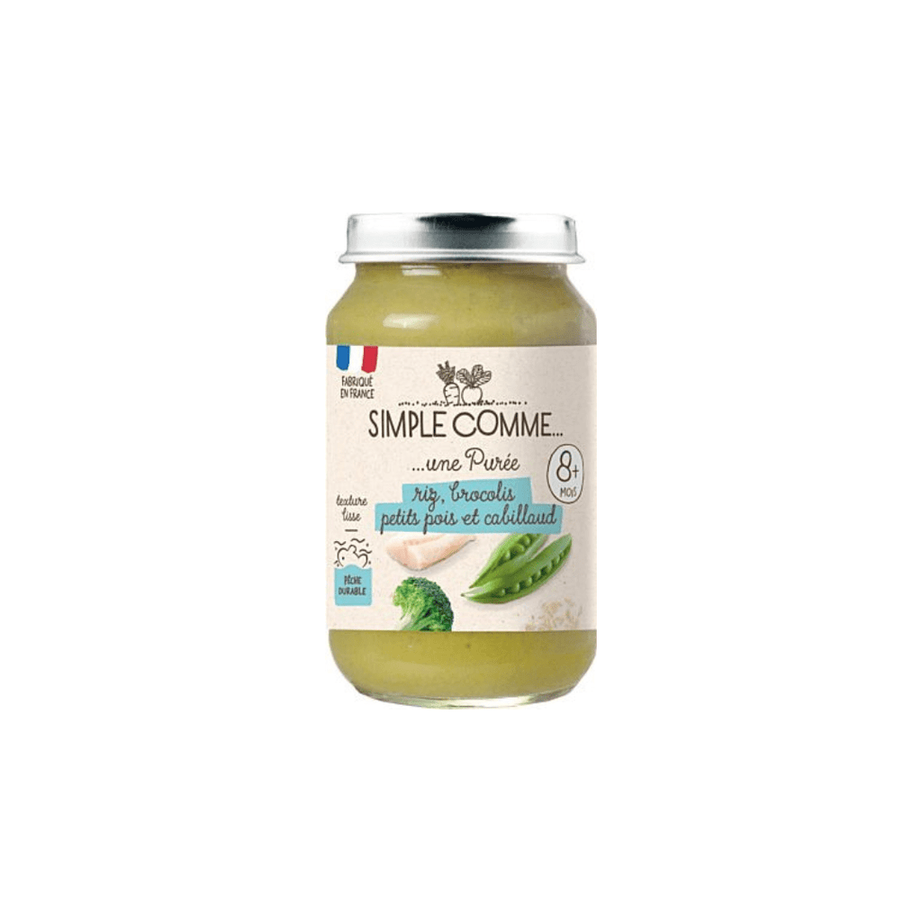 Pot bébé 8 mois riz brocoli petits pois cabillaud - 200g Simple comme vrac-zero-dechet-ecolo-montaudran