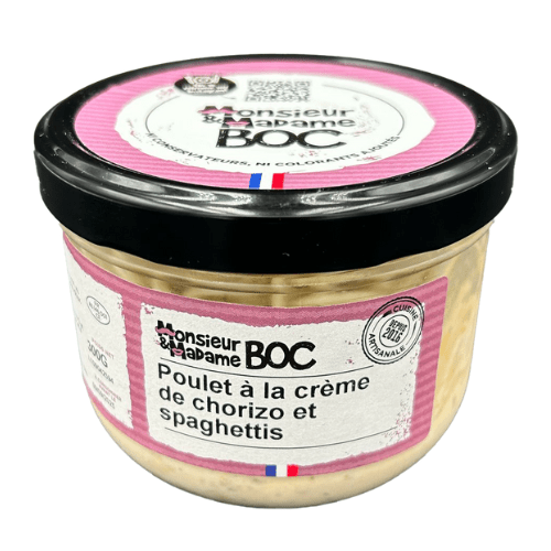 Poulet à la crème de chorizo, spaghettis - 300g La Centrale du Bocal vrac-zero-dechet-ecolo-montaudran