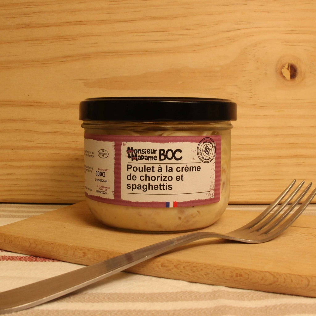 Poulet à la crème de chorizo, spaghettis - 300g La Centrale du Bocal vrac-zero-dechet-ecolo-montaudran