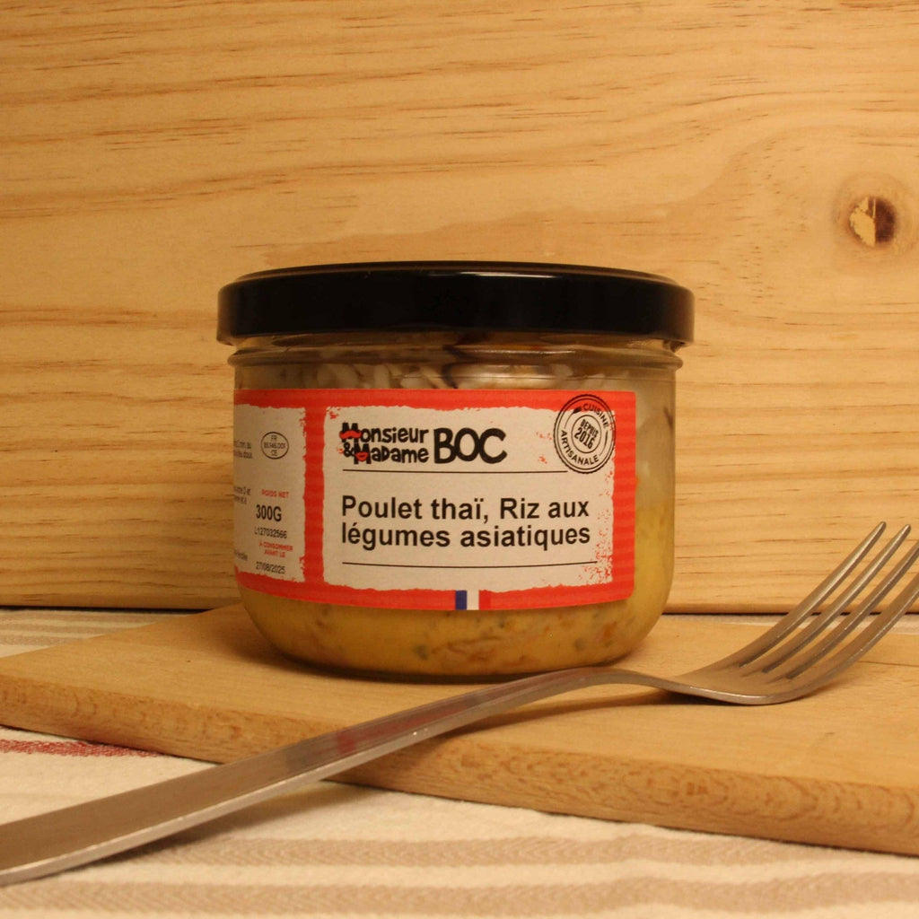 Poulet thaï, riz aux légumes asiatiques - 300g La Centrale du Bocal vrac-zero-dechet-ecolo-montaudran