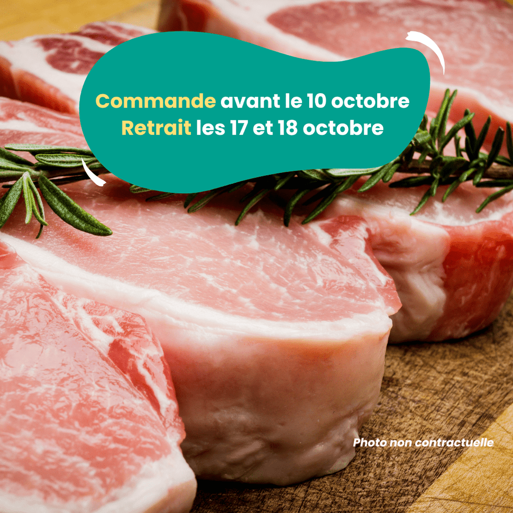 PRÉCOMMANDE AVEC ACOMPTE - Côtes de porc (800g à 1kg) Domaine des Tuileries vrac-zero-dechet-ecolo-montaudran