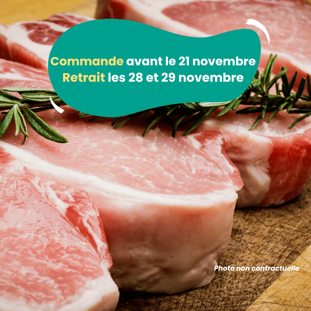 PRÉCOMMANDE AVEC ACOMPTE - Côtes de porc (800g à 1kg) Domaine des Tuileries vrac-zero-dechet-ecolo-montaudran