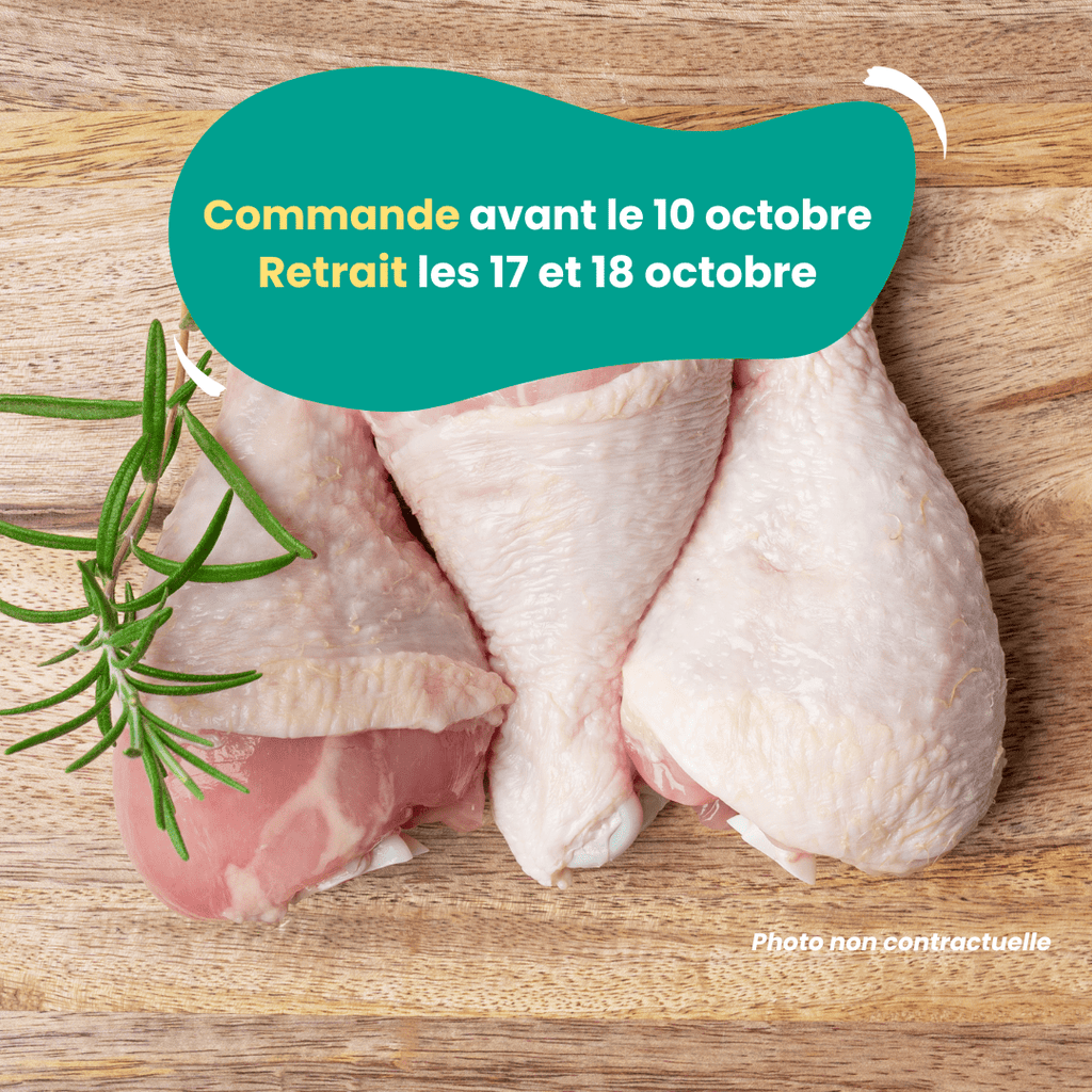 PRÉCOMMANDE AVEC ACOMPTE - Cuisses de poulet (env. 1,2kg) Domaine des Tuileries vrac-zero-dechet-ecolo-montaudran