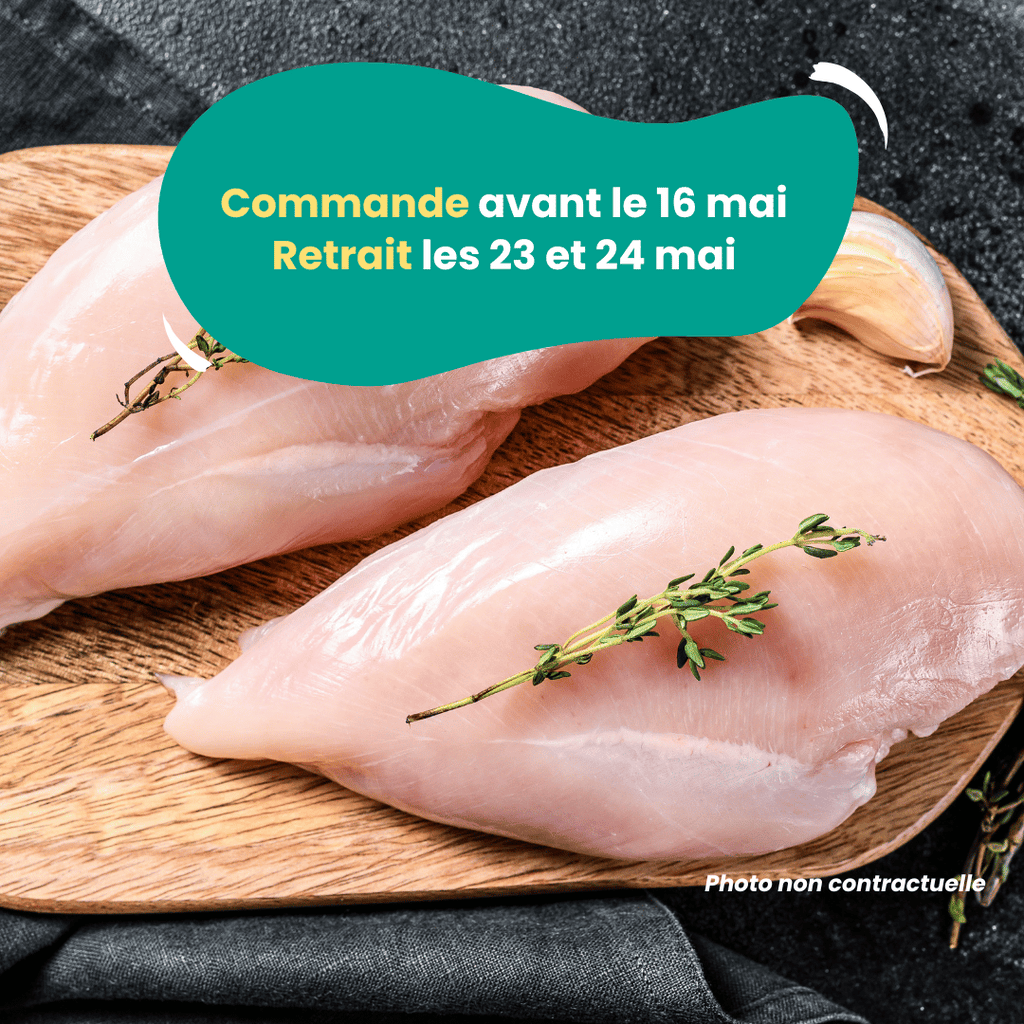 PRÉCOMMANDE AVEC ACOMPTE - Filets de poulet (1,2 à 1,4kg) Domaine des Tuileries vrac-zero-dechet-ecolo-montaudran