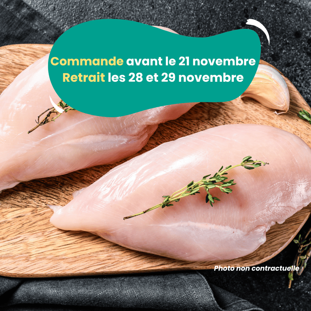 PRÉCOMMANDE AVEC ACOMPTE - Filets de poulet (1,2 à 1,4kg) Domaine des Tuileries vrac-zero-dechet-ecolo-montaudran