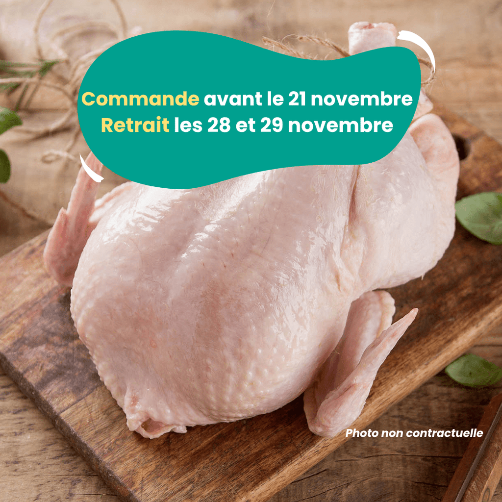 PRÉCOMMANDE AVEC ACOMPTE - Poulet (1,5 à 2,2kg) Domaine des Tuileries vrac-zero-dechet-ecolo-montaudran