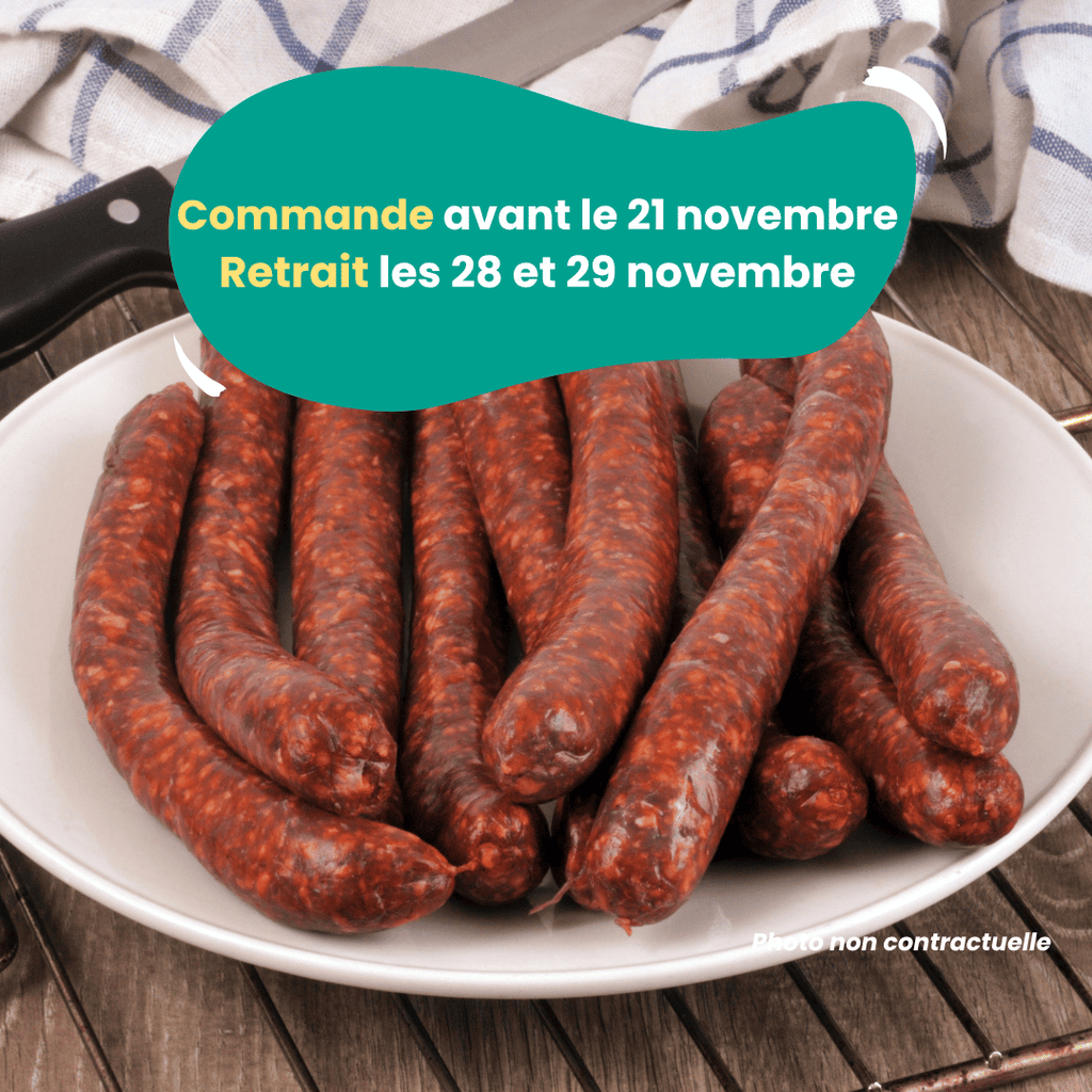PRÉCOMMANDE Merguez (500g) Domaine des Tuileries vrac-zero-dechet-ecolo-montaudran