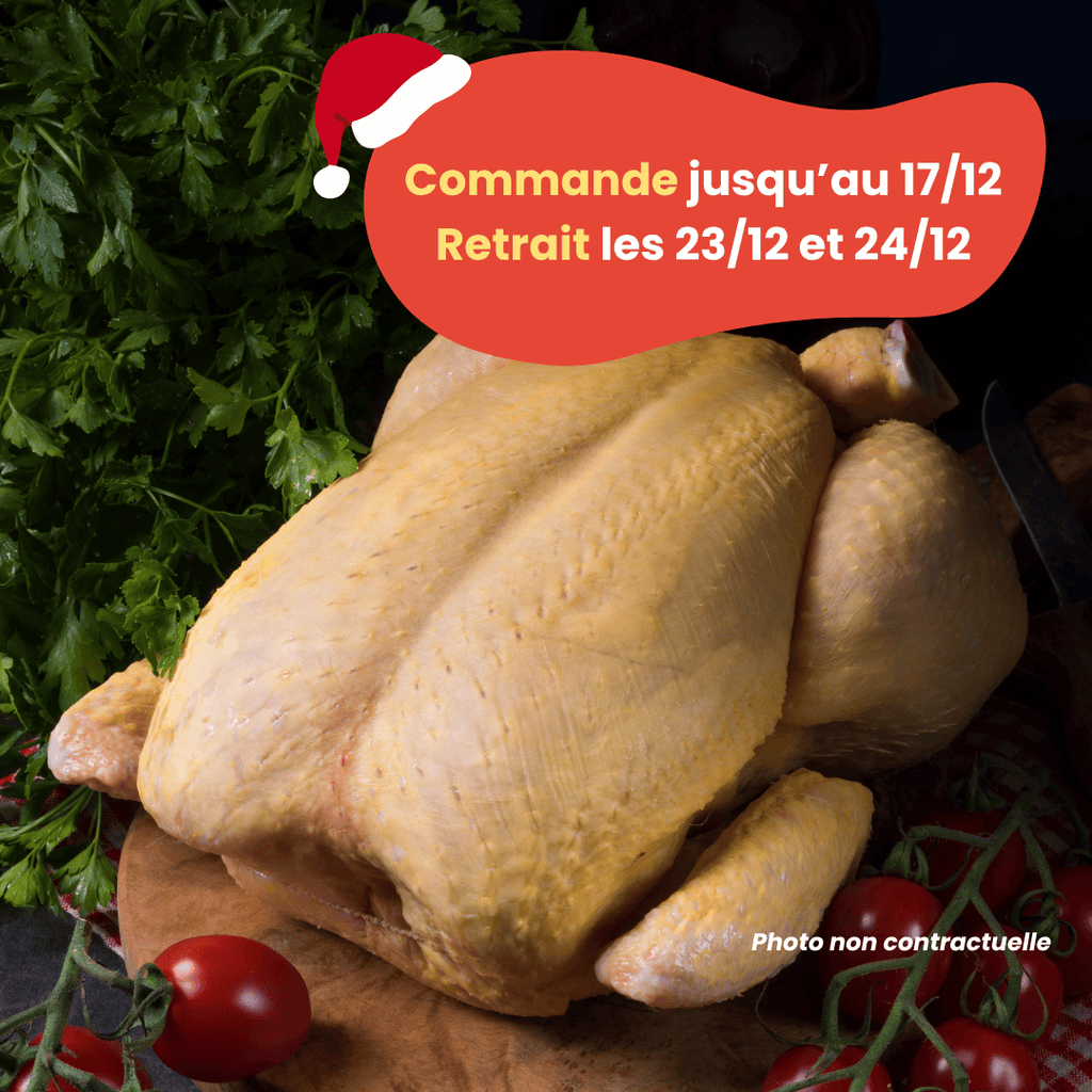 PRÉCOMMANDE Noël - ACOMPTE - Chapon (3,2 à 4,2kg) Domaine des Tuileries vrac-zero-dechet-ecolo-montaudran