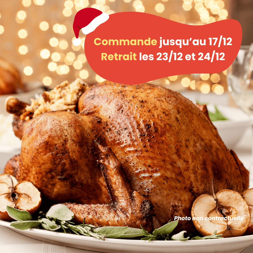 PRÉCOMMANDE Noël - ACOMPTE - Chapon désossé Farci aux cèpes (2,5 à 3,6kg) Domaine des Tuileries vrac-zero-dechet-ecolo-montaudran