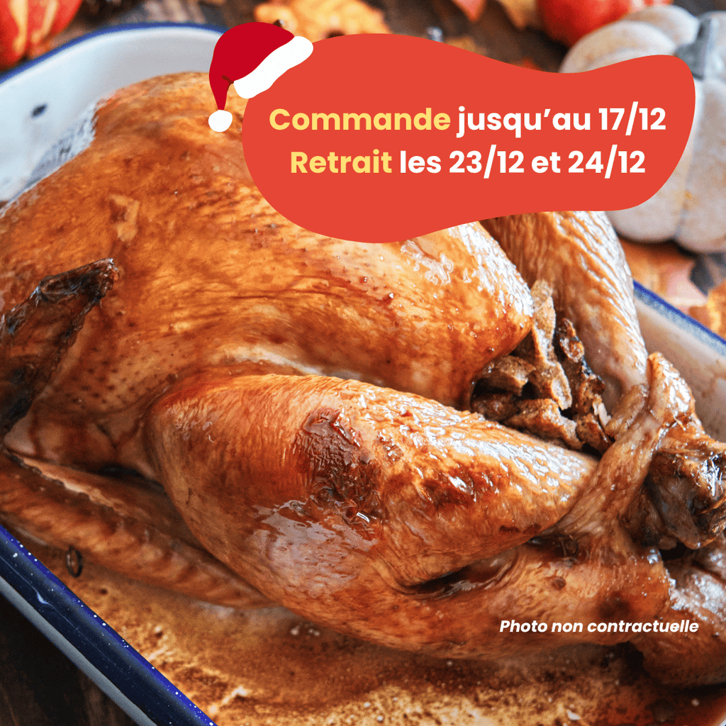 PRÉCOMMANDE Noël - ACOMPTE - Chapon désossé Farci aux marrons (2,5 à 3,6kg) Domaine des Tuileries vrac-zero-dechet-ecolo-montaudran