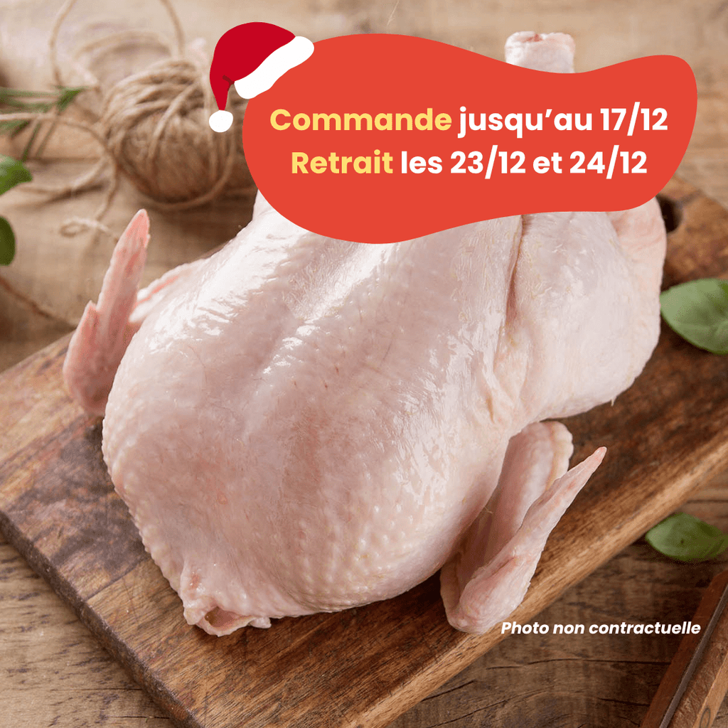 PRÉCOMMANDE Noël - ACOMPTE - Poulet (1,5 à 2,2kg) Domaine des Tuileries vrac-zero-dechet-ecolo-montaudran