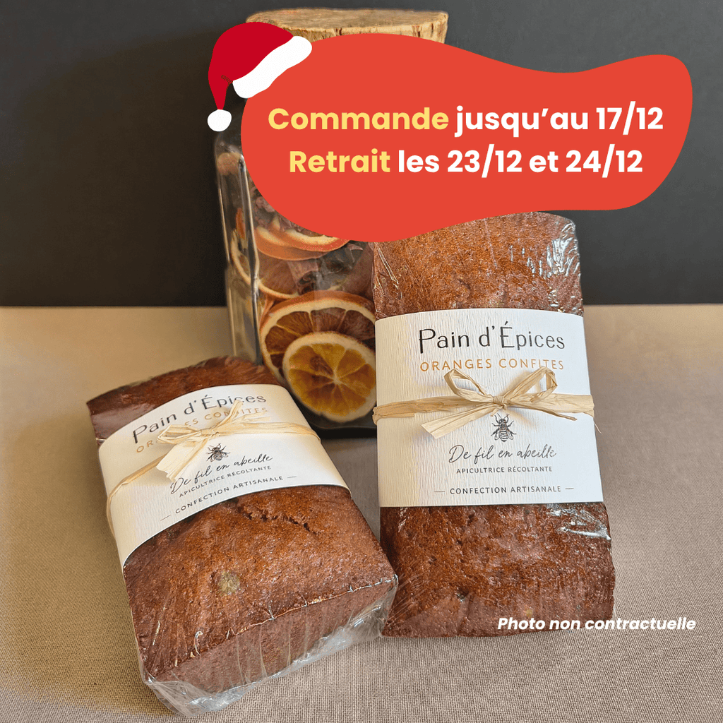 PRÉCOMMANDE Noël - Pain d'épices aux Oranges confites - 260g De Fil en Abeille vrac-zero-dechet-ecolo-montaudran