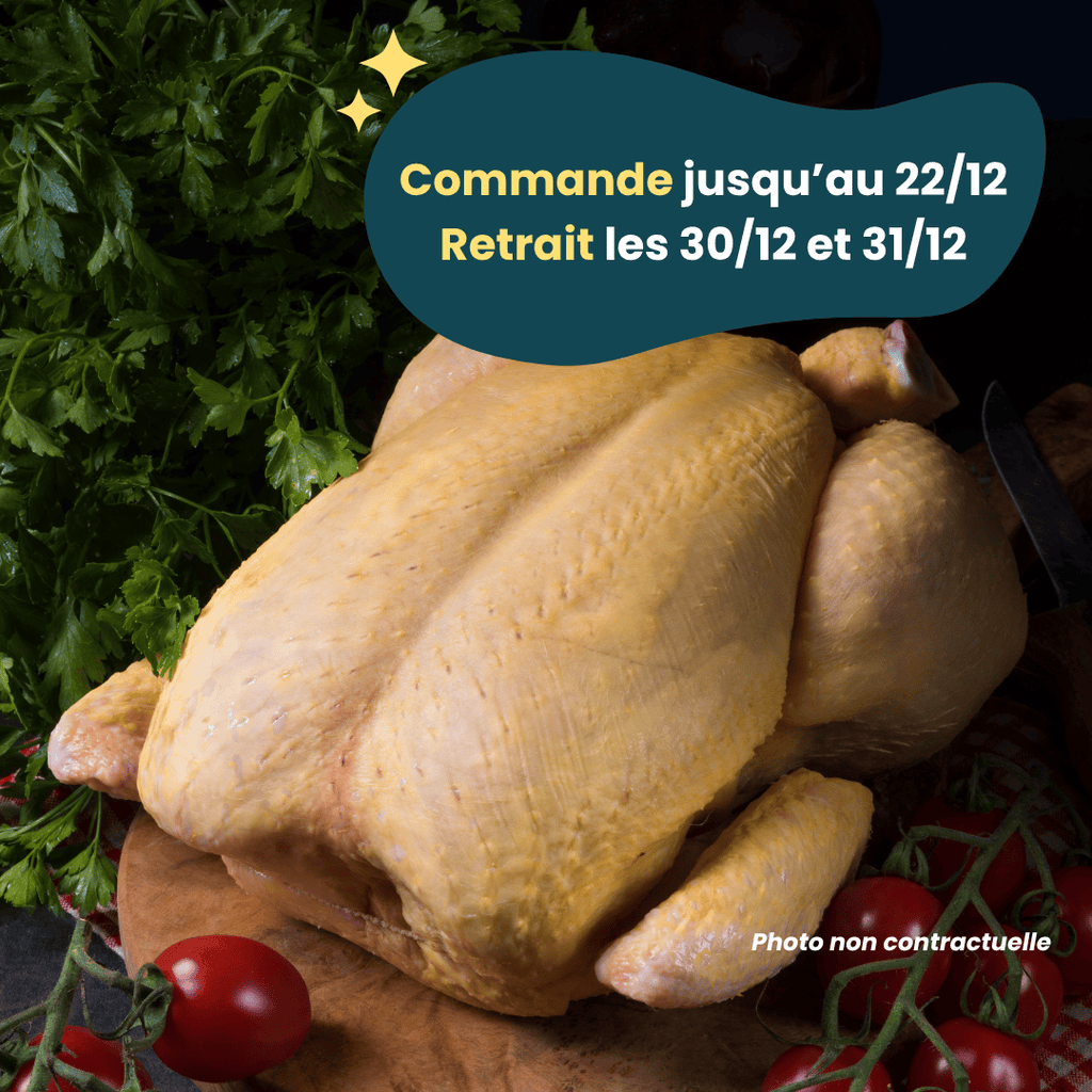 PRÉCOMMANDE Nouvel An - ACOMPTE - Chapon (3,2 à 4,2kg) Domaine des Tuileries vrac-zero-dechet-ecolo-montaudran