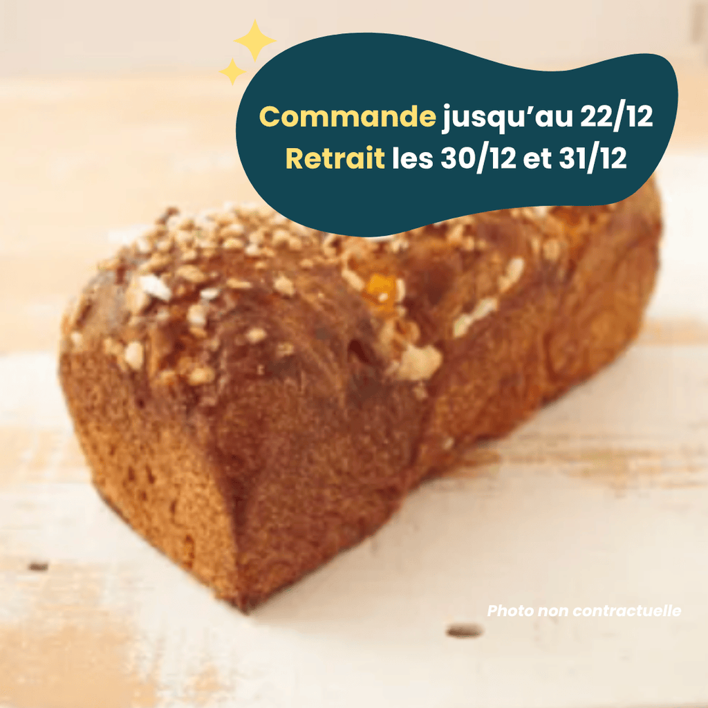 PRÉCOMMANDE Nouvel An - Brioche à l'orange confite BIO - 320g Les Frères Chapelier vrac-zero-dechet-ecolo-montaudran