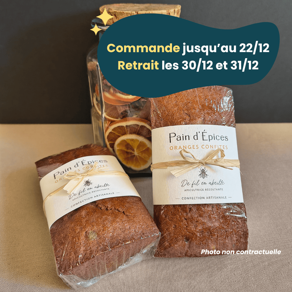 PRÉCOMMANDE Nouvel An - Pain d'épices aux Oranges confites - 260g De Fil en Abeille vrac-zero-dechet-ecolo-montaudran