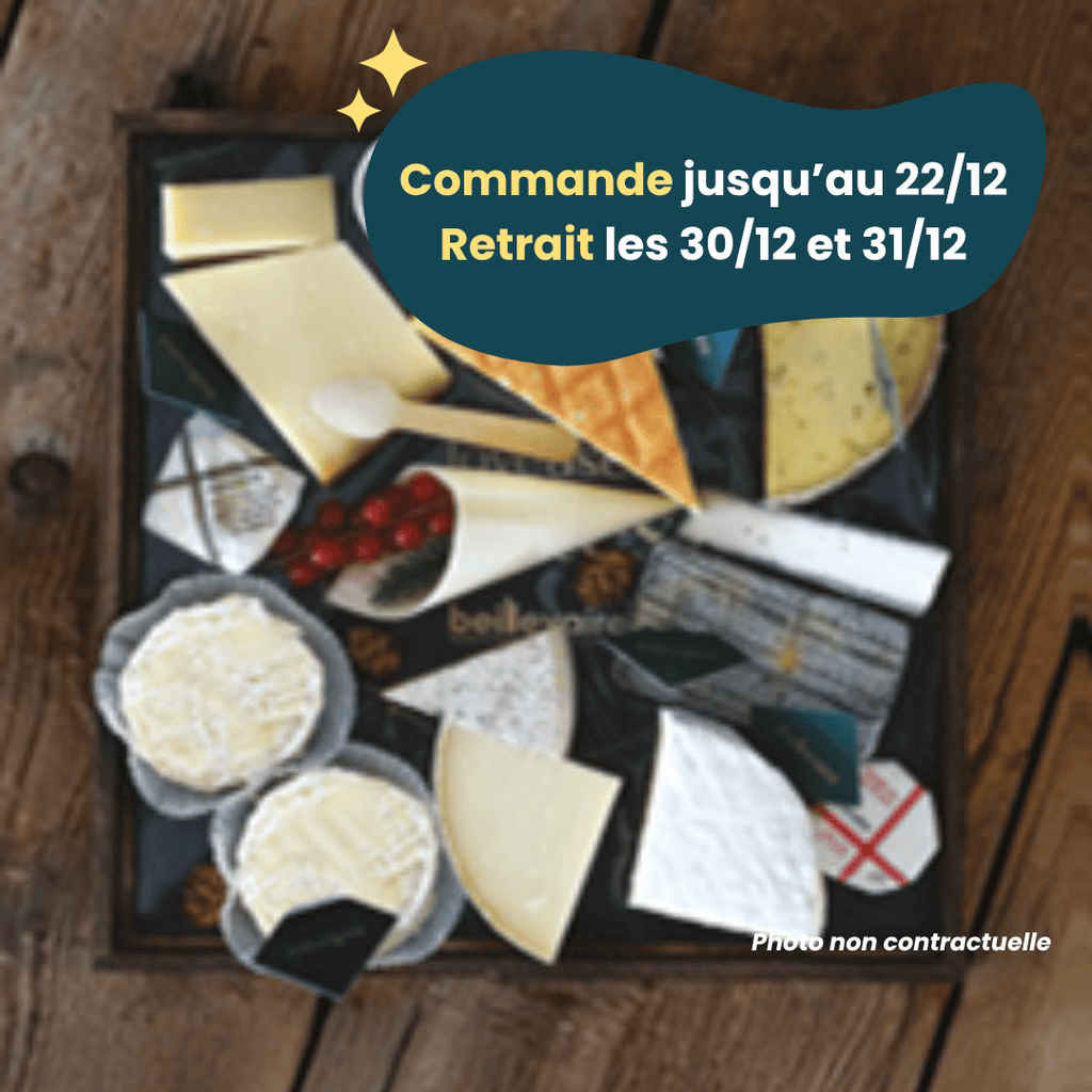 PRÉCOMMANDE Nouvel An - Plateau de fromages - 10/12 pers. Beillevaire vrac-zero-dechet-ecolo-montaudran
