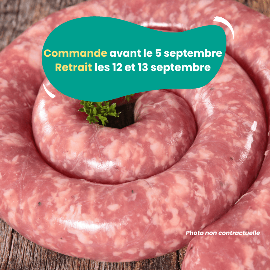 PRÉCOMMANDE Saucisse de Toulouse (1kg) Domaine des Tuileries vrac-zero-dechet-ecolo-montaudran