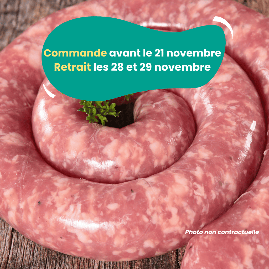 PRÉCOMMANDE Saucisse de Toulouse (1kg) Domaine des Tuileries vrac-zero-dechet-ecolo-montaudran