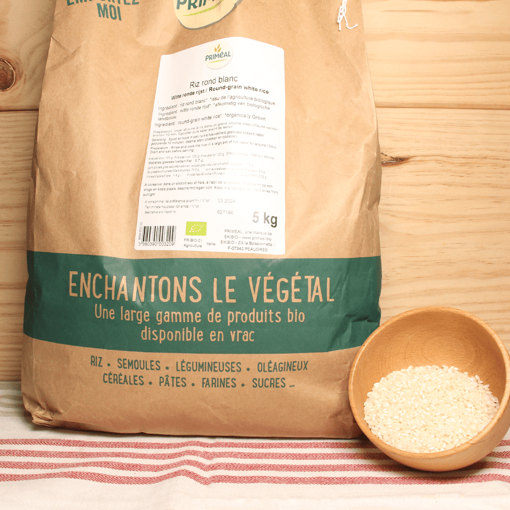 Riz rond blanc BIO - 5kg Priméal vrac-zero-dechet-ecolo-montaudran