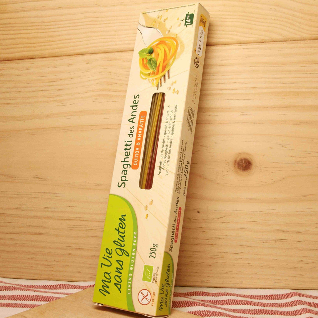 Spaghetti des Andes quinoa & amarante sans gluten BIO - 250g Ma vie sans gluten vrac-zero-dechet-ecolo-montaudran