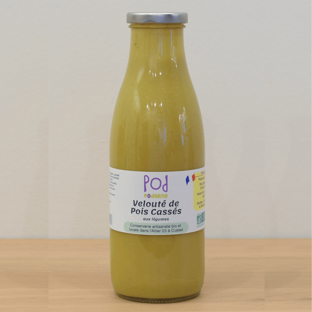 Velouté de pois cassés aux légumes BIO - 75cl Podarno vrac-zero-dechet-ecolo-montaudran