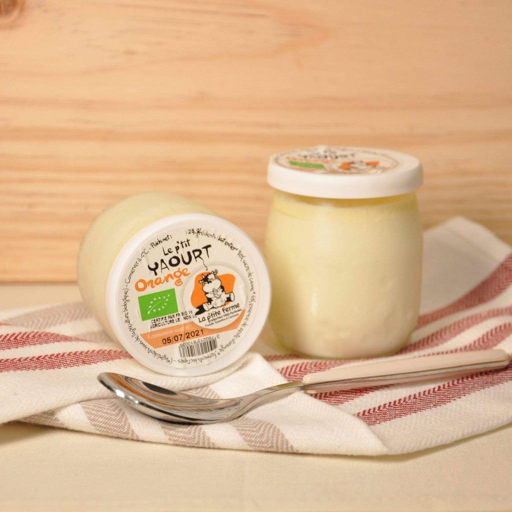 Yaourt à l'orange BIO - 125g La p'tite ferme vrac-zero-dechet-ecolo-montaudran