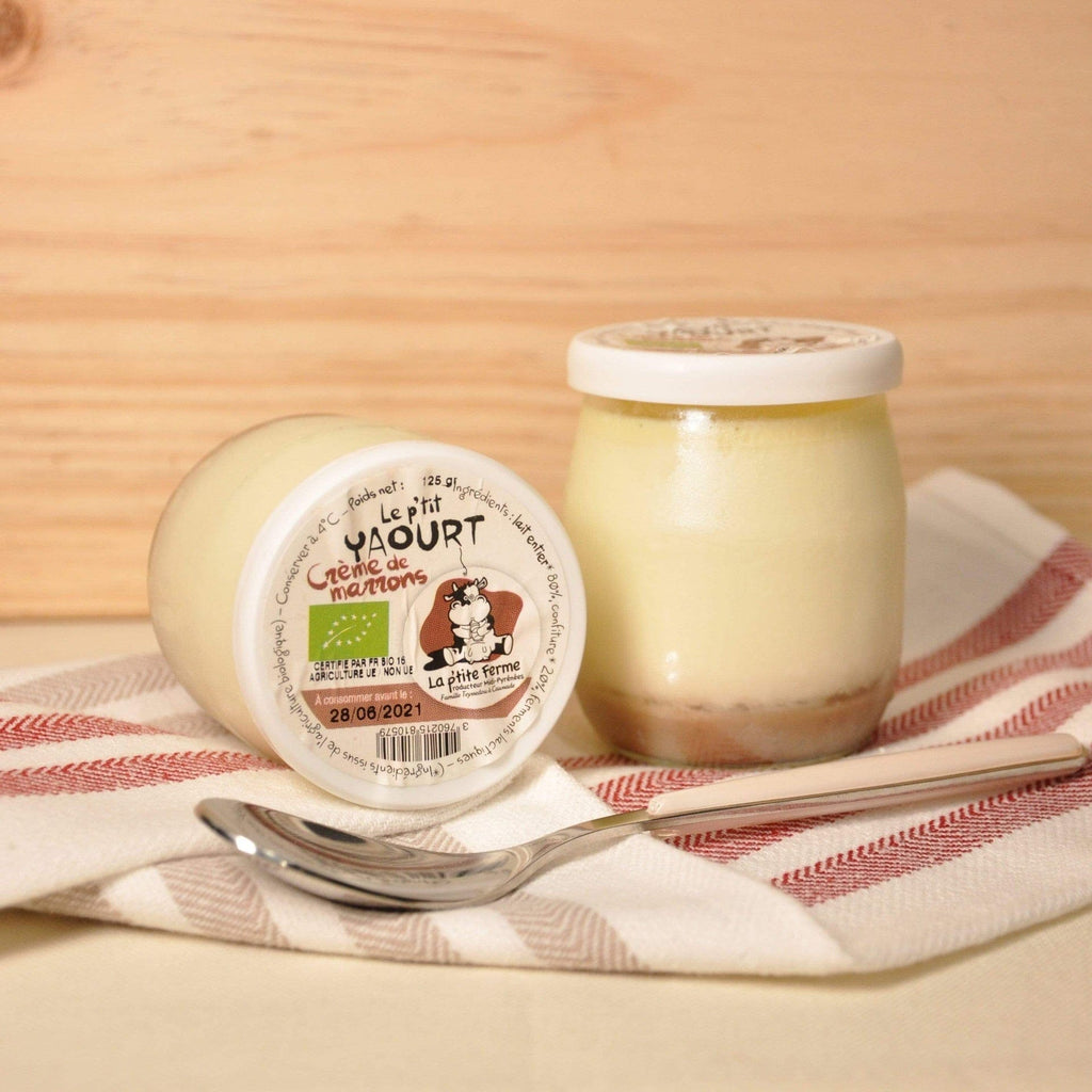 Yaourt à la crème de marron BIO - 125g La p'tite ferme vrac-zero-dechet-ecolo-montaudran
