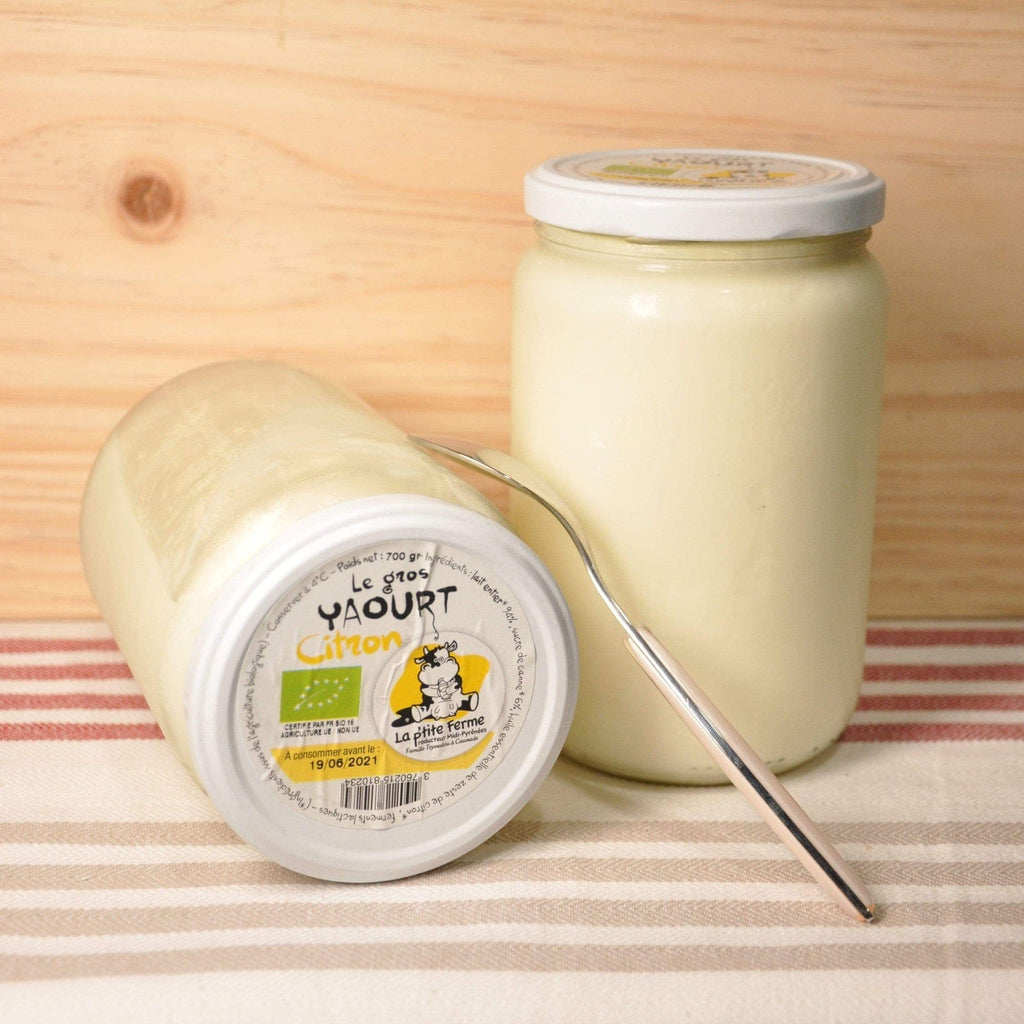 Yaourt citron BIO - 700g La p'tite ferme vrac-zero-dechet-ecolo-montaudran