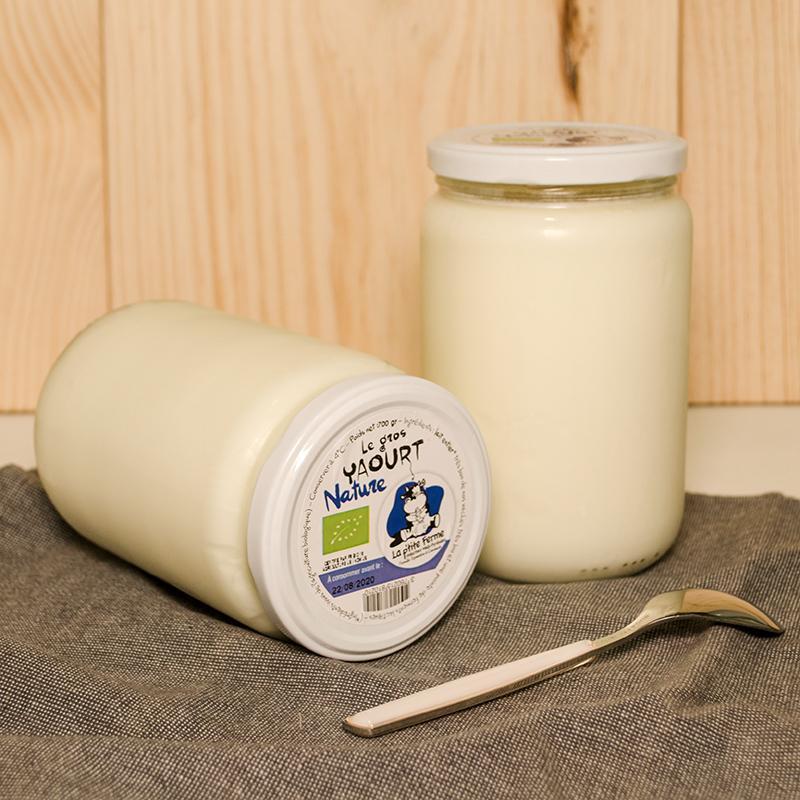 Yaourt nature BIO - 700g La p'tite ferme vrac-zero-dechet-ecolo-montaudran