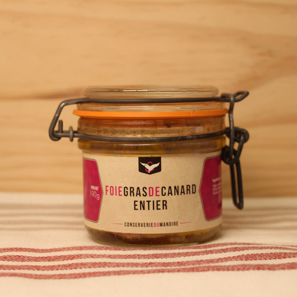 Foie gras de canard entier local 3/4 parts - 190g Conserverie du Manoire vrac-zero-dechet-ecolo-montaudran