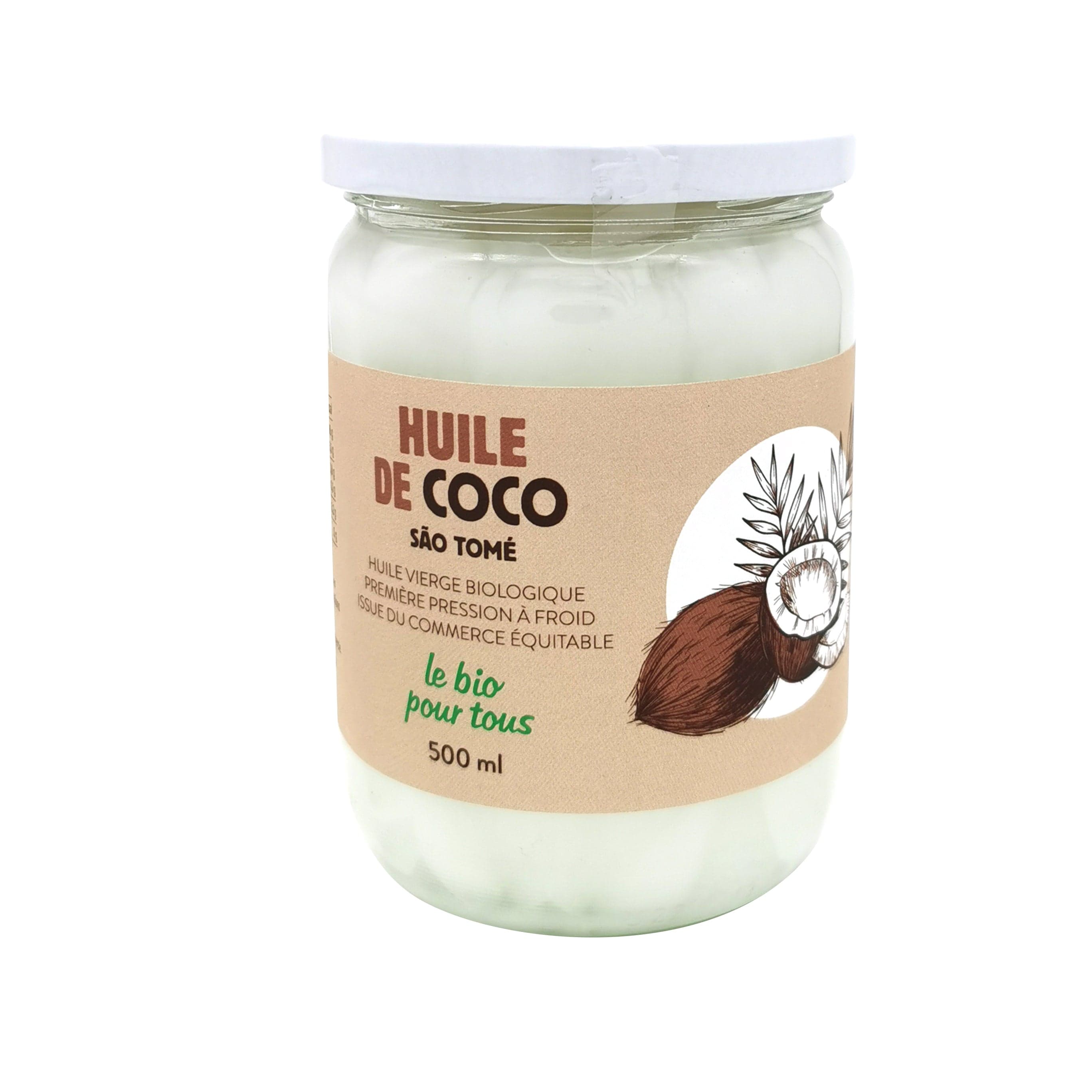 Huile de coco vierge - BIO & Equitable - 500ml