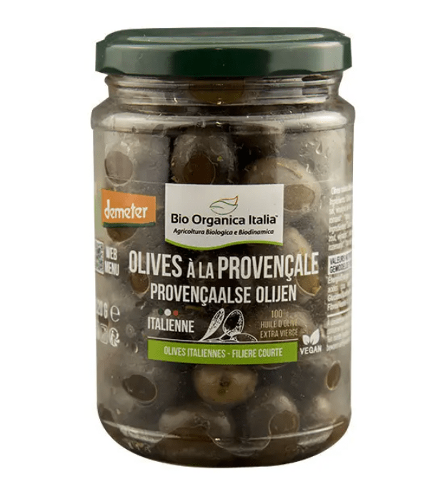 Olives noires entières à l'huile à la provençale BIO - 220g Bio organica vrac-zero-dechet-ecolo-montaudran