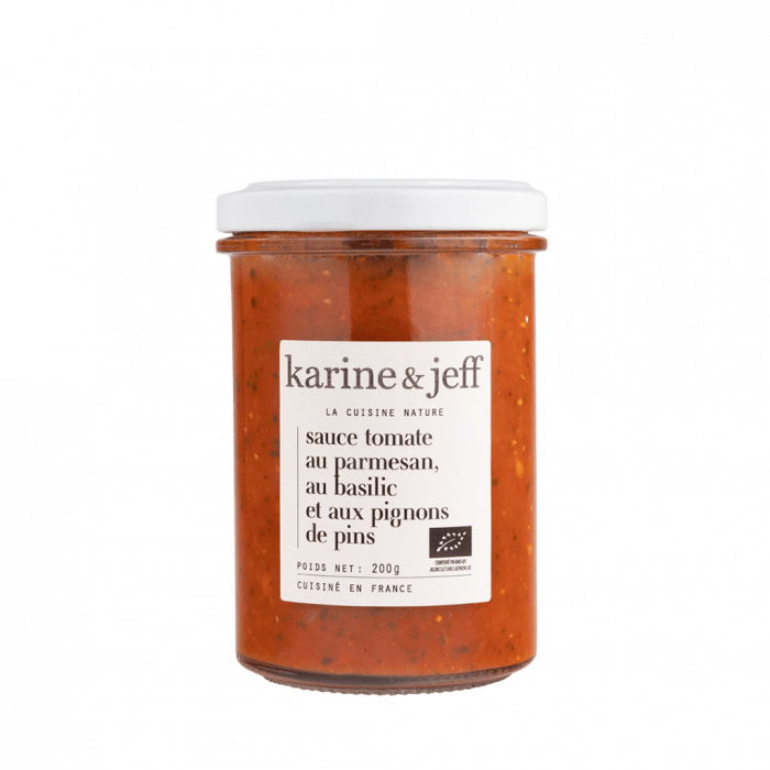 Sauce tomate au parmesan, au basilic et aux pignons de pin - 200g Karine & Jeff vrac-zero-dechet-ecolo-montaudran